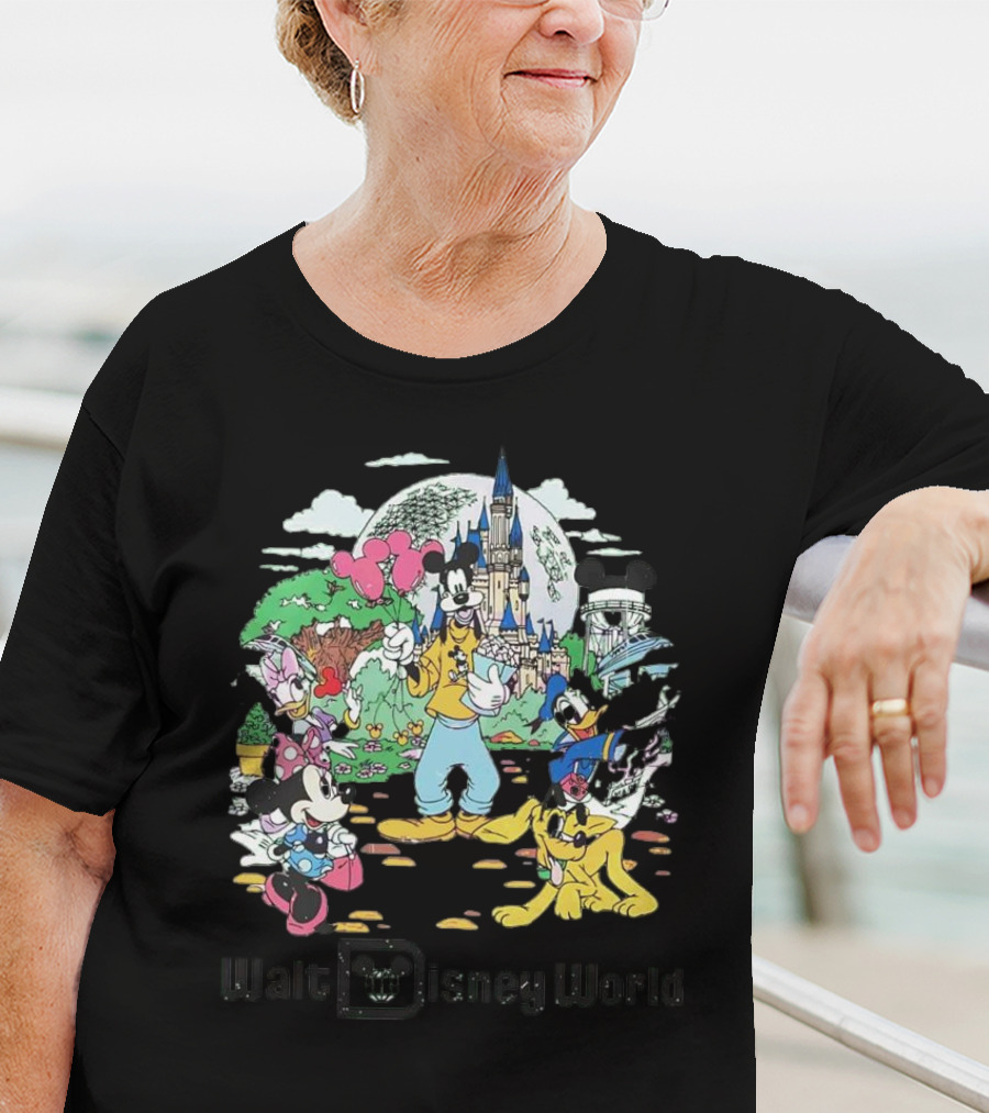 Walt Disney World Mickey Mouse And Friends In Front Of Castle T-Shirt