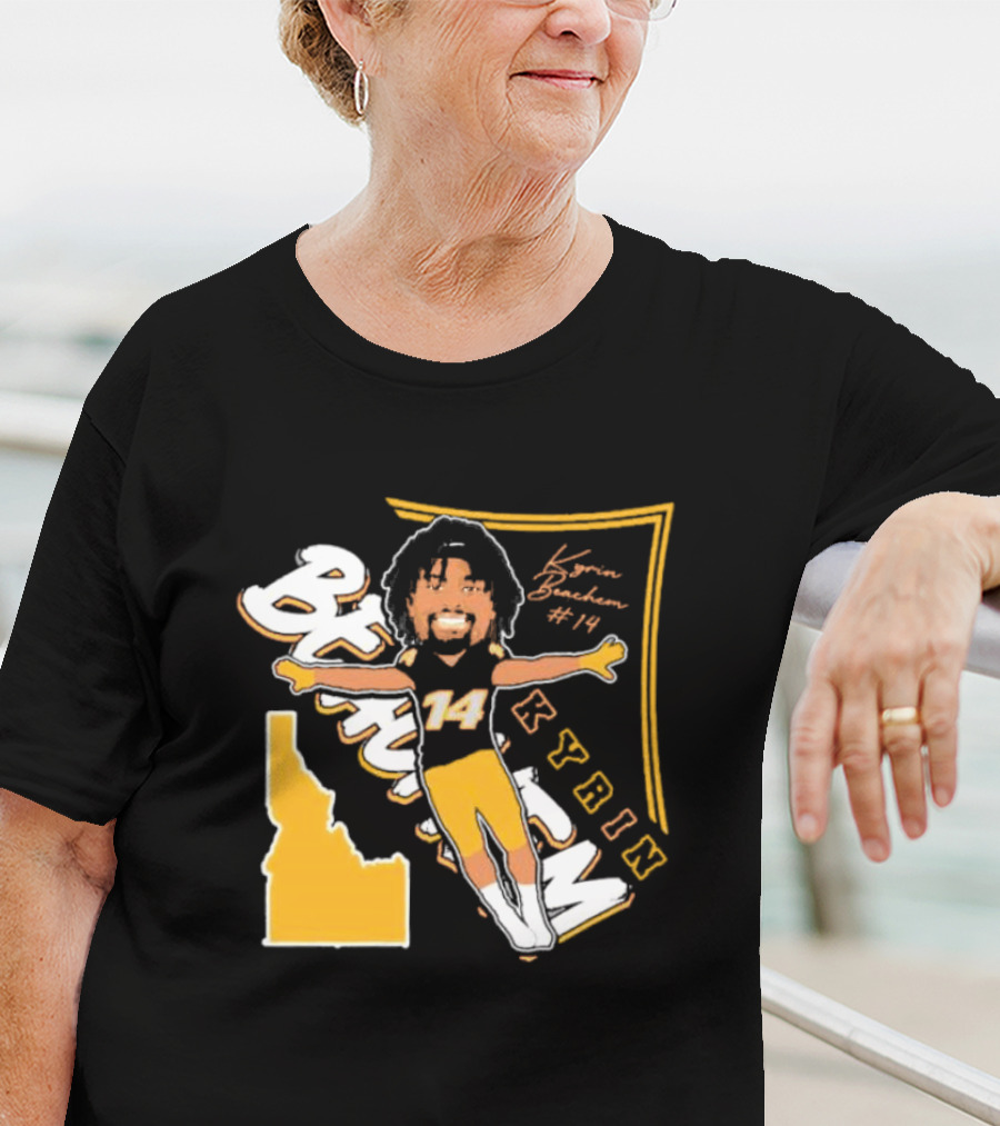 Kyrin Beachem #14 Idaho Vandals Football Kyrin Signature T-Shirt