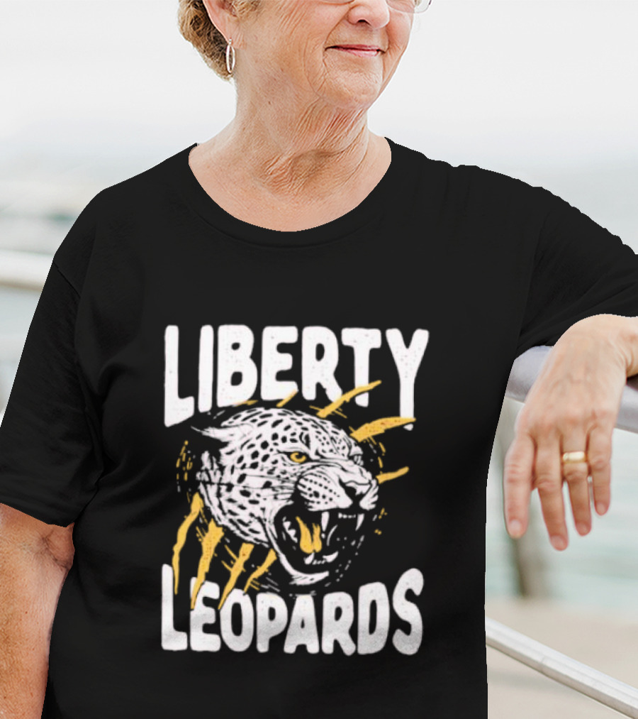 LIBERTY LEOPARDS Fierce Leopards Head With Claw Marks T-Shirt