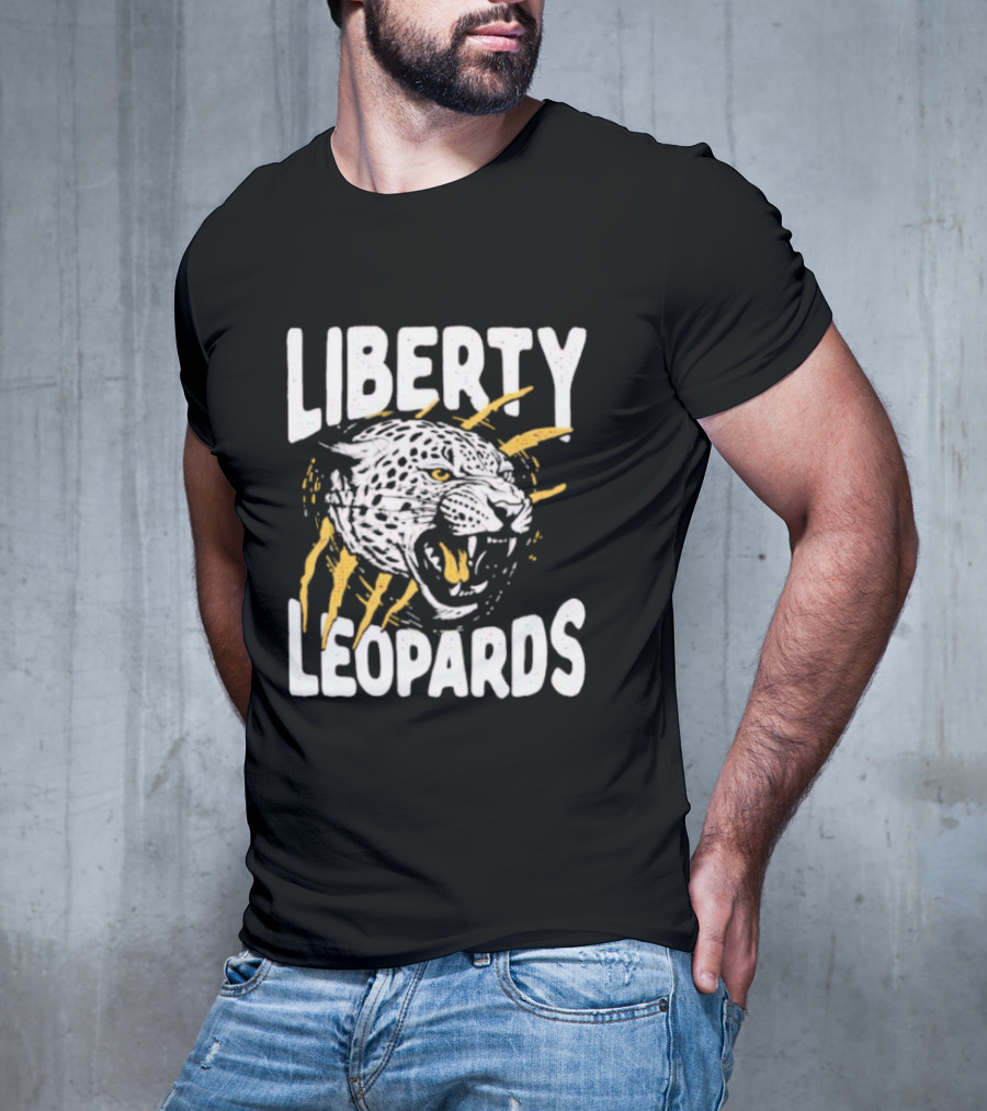 LIBERTY LEOPARDS Fierce Leopards Head With Claw Marks T-Shirt