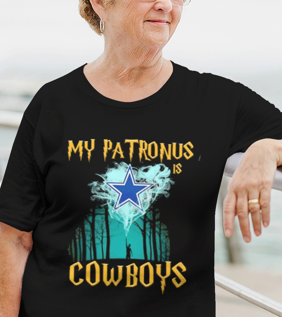 My Patronus Is Dallas Cowboys Star With Deer In Forest Scene T-Shirt