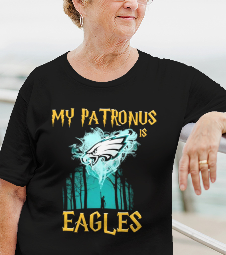 My Patronus Is Philadelphia Eagles Forest Scene Football Fan Magic Charm T-Shirt