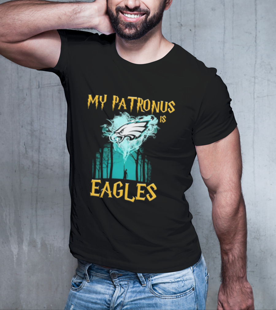 My Patronus Is Philadelphia Eagles Forest Scene Football Fan Magic Charm T-Shirt