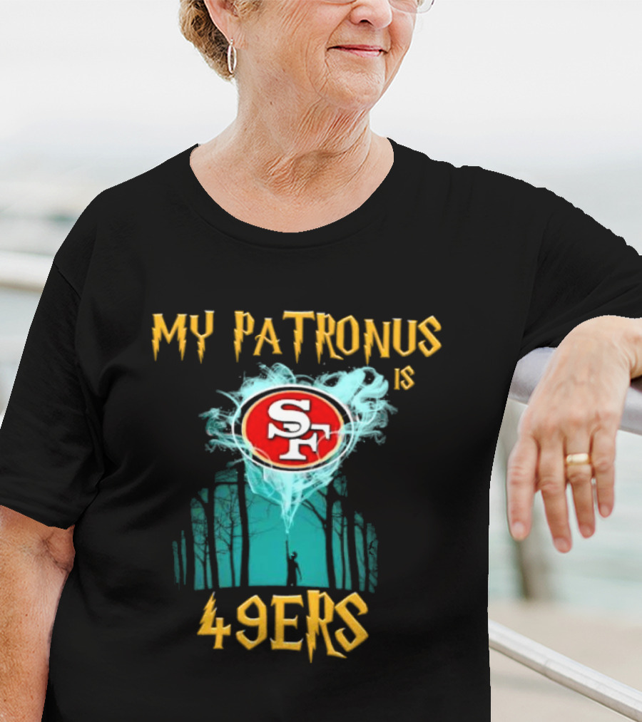 My Patronus Is San Francisco 49ers SF Logo With Forest Scene T-Shirt