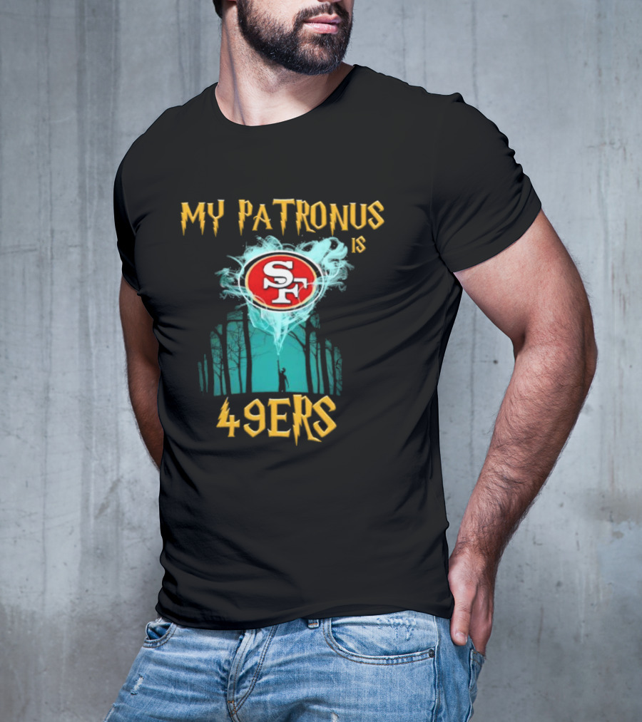 My Patronus Is San Francisco 49ers SF Logo With Forest Scene T-Shirt