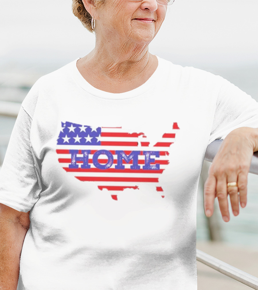 USA Map Flag Home T-Shirt