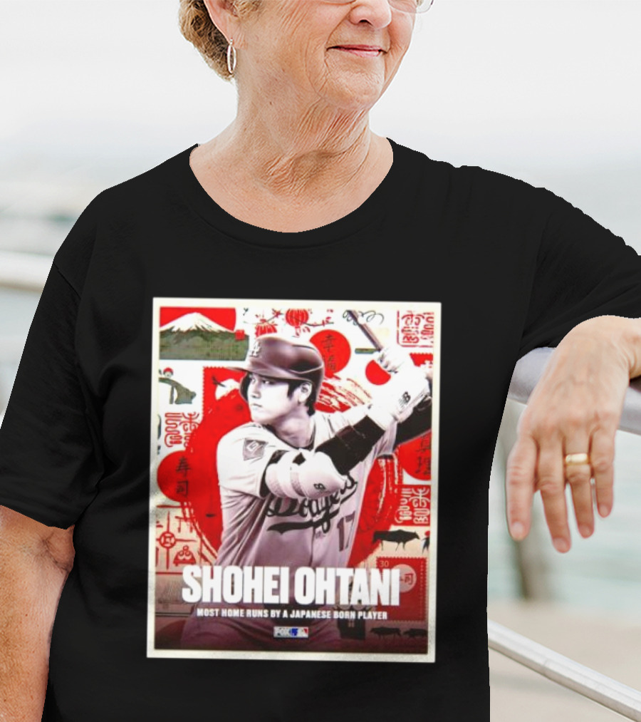 Shohei Ohtani Los Angeles Baseball Icon Most Home Runs By A Japanese Born Player Japan T-Shirt