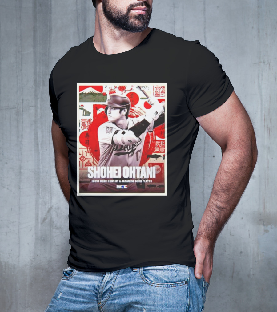 Shohei Ohtani Los Angeles Baseball Icon Most Home Runs By A Japanese Born Player Japan T-Shirt