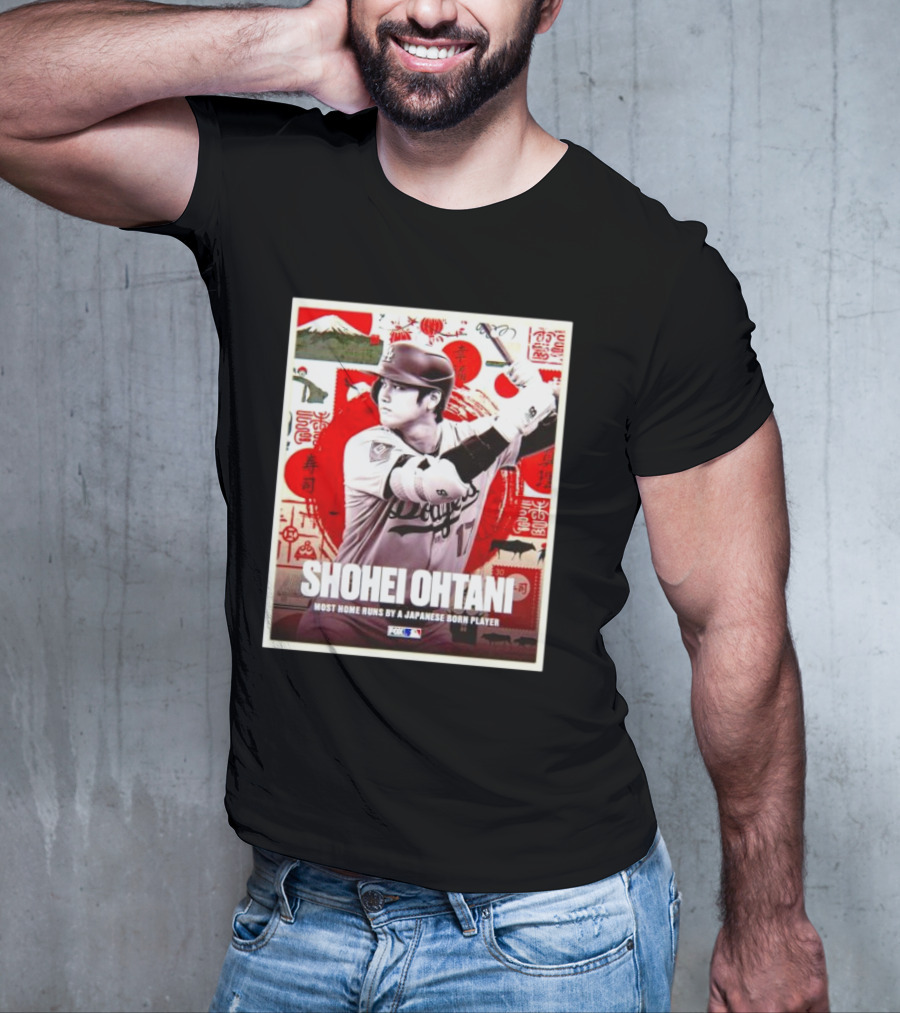 Shohei Ohtani Los Angeles Baseball Icon Most Home Runs By A Japanese Born Player Japan T-Shirt