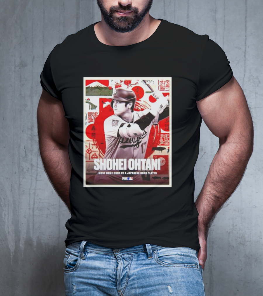 Shohei Ohtani Los Angeles Baseball Icon Most Home Runs By A Japanese Born Player Japan T-Shirt