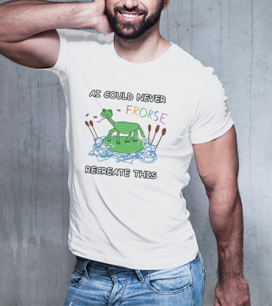 AI Could Never Frorse Recreate This Frorse With Paddles And Blue Scribbles T-Shirt
