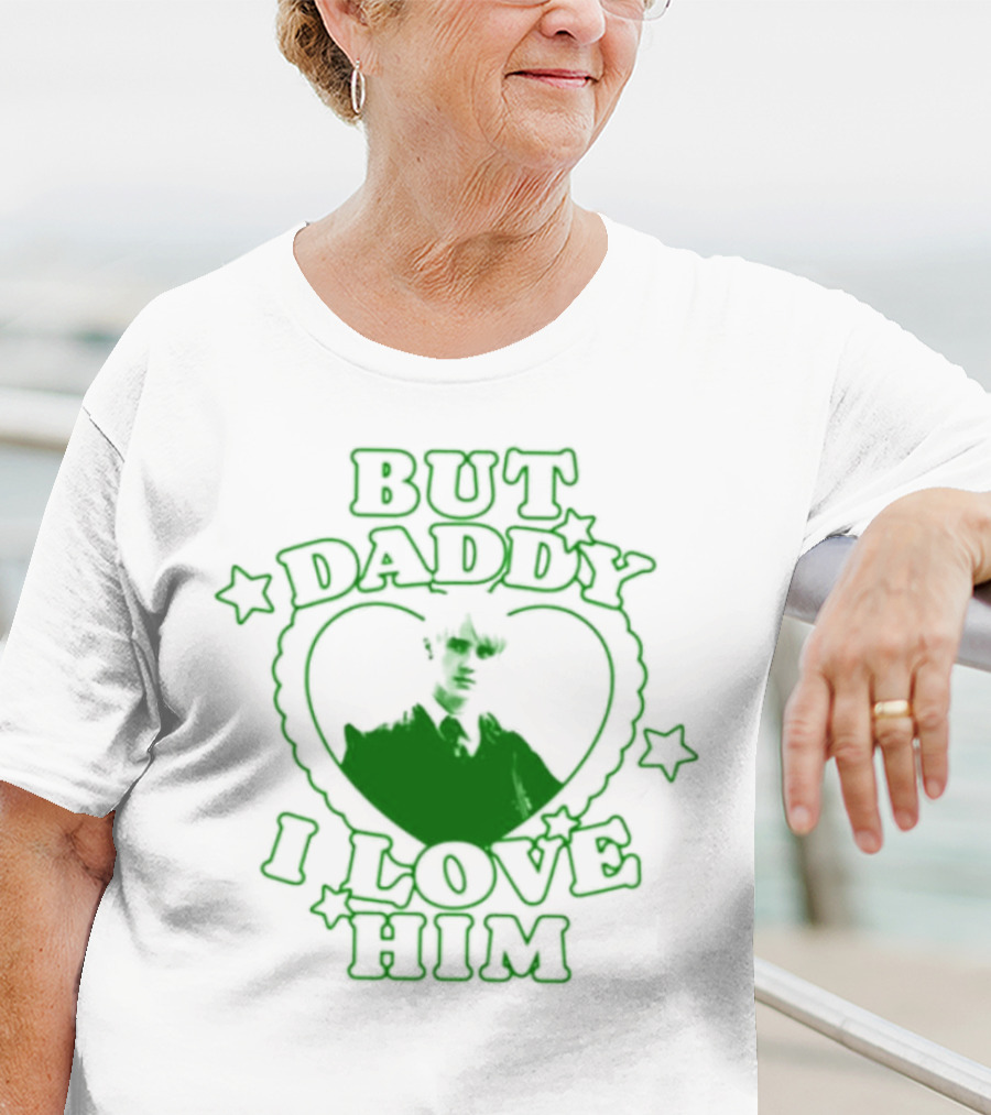 Draco Malfoy But Daddy I Love Him Heart Stars Green T-Shirt