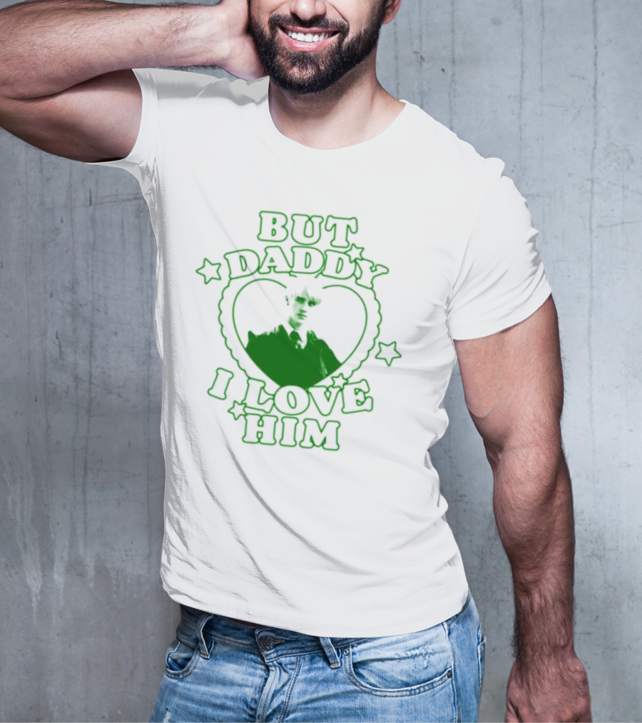Draco Malfoy But Daddy I Love Him Heart Stars Green T-Shirt