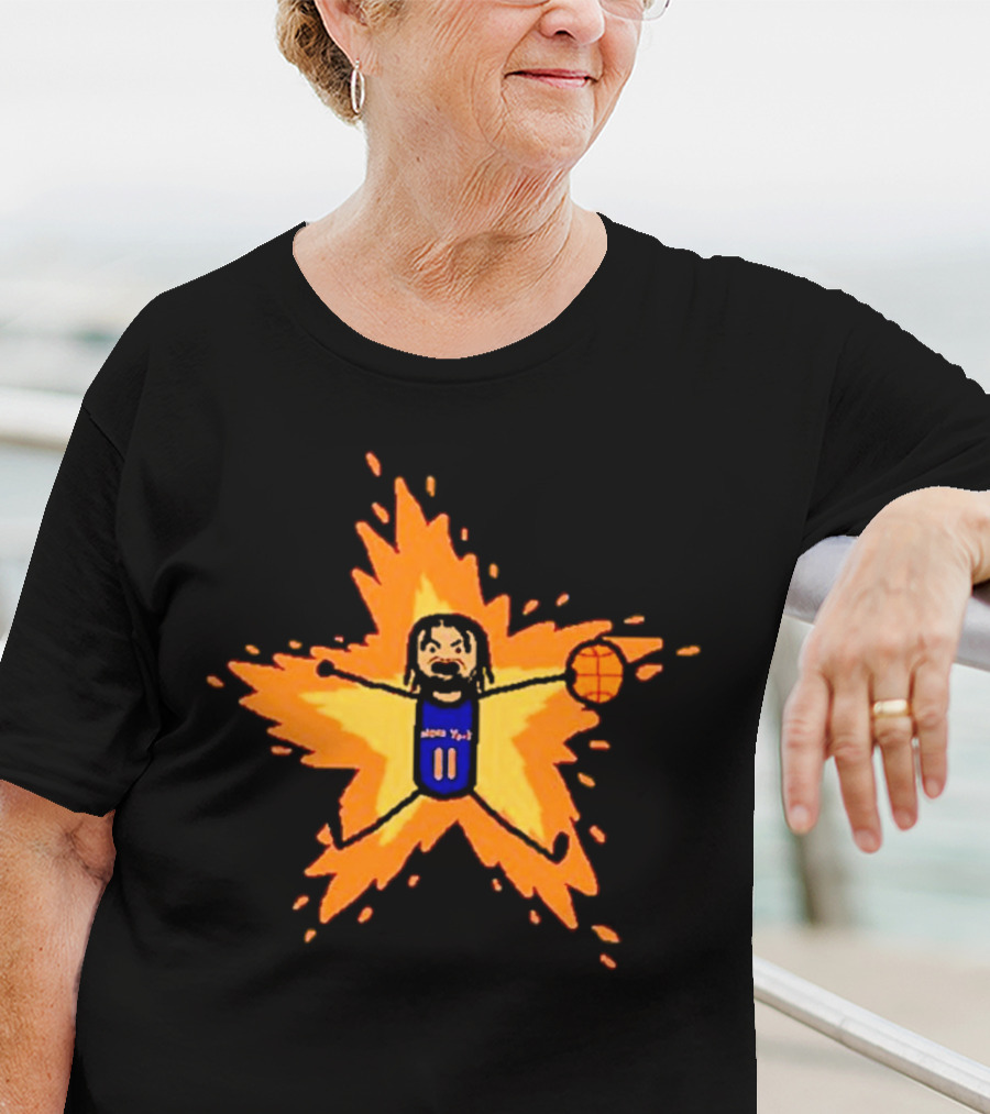 Supernova Jalen Brunson Basketball Starburst Explosion T-Shirt