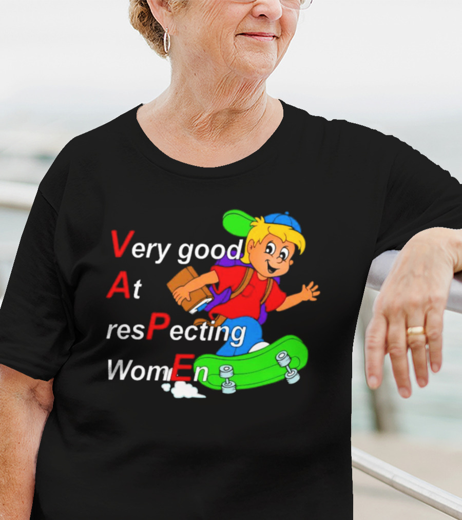 VAPE Very Good At Respecting Women Skateboarding Boy T-Shirt