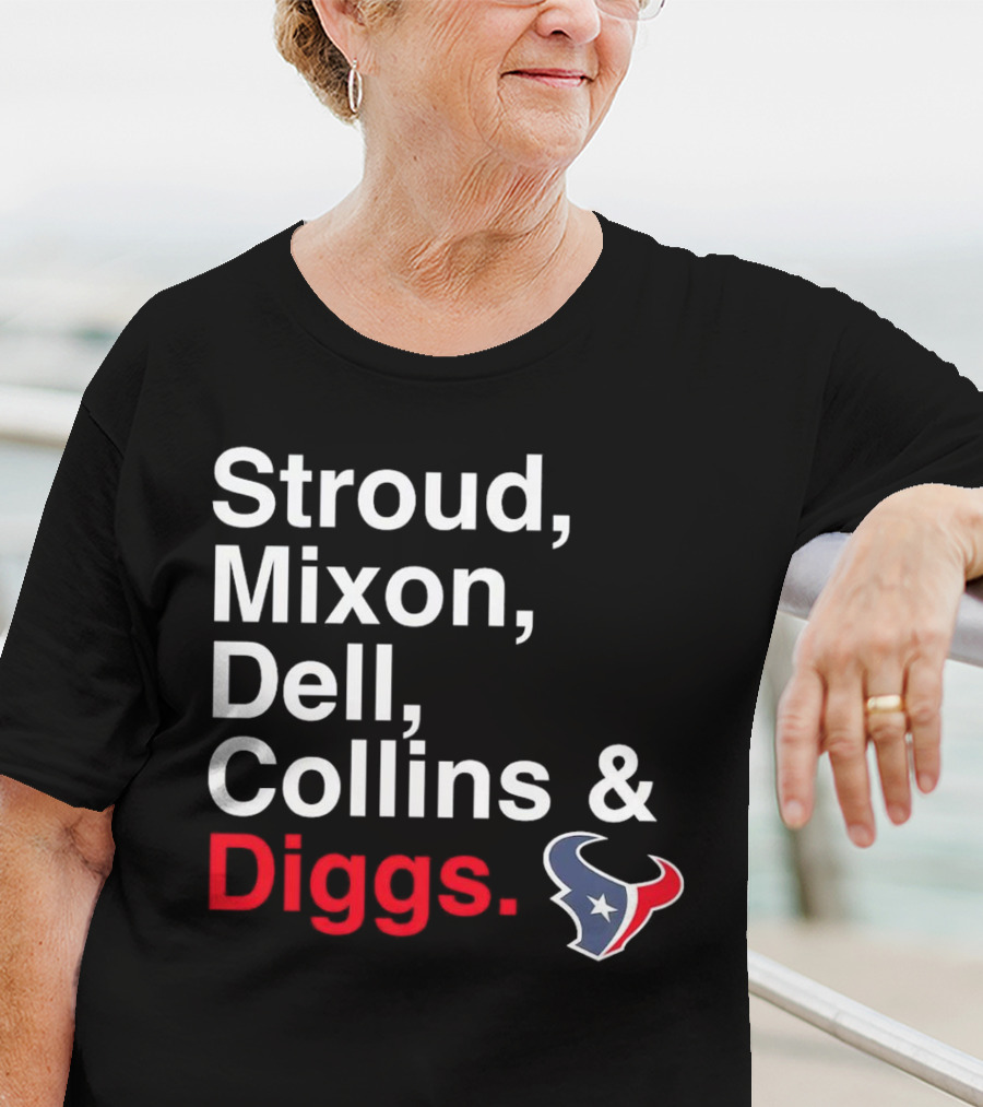 Houston Texans Stroud Mixon Dell Collins Diggs T-Shirt