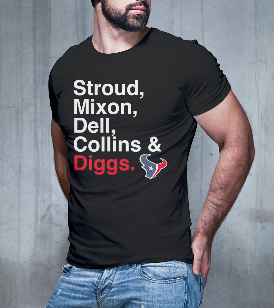 Houston Texans Stroud Mixon Dell Collins Diggs T-Shirt