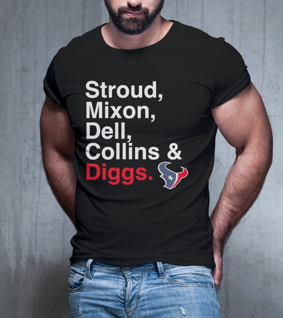 Houston Texans Stroud Mixon Dell Collins Diggs T-Shirt