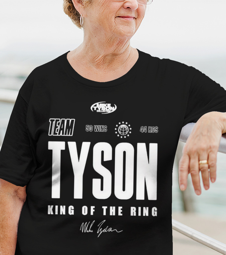 Mike Tyson Collection Team Tyson 50 Wins 44 KOs King Of The Ring T-Shirt