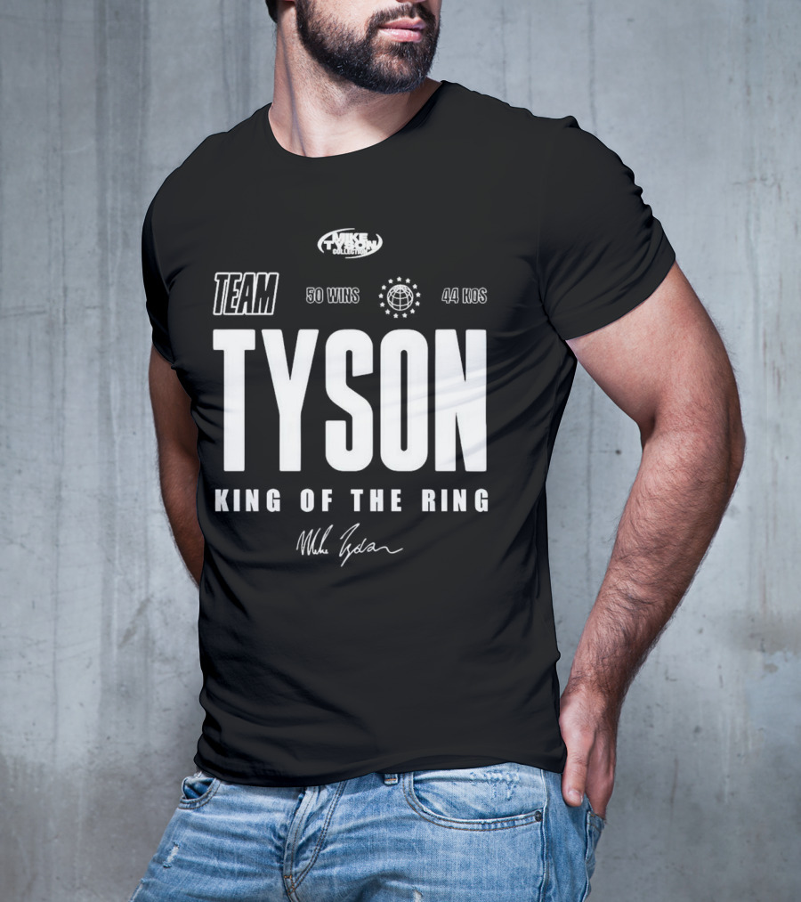 Mike Tyson Collection Team Tyson 50 Wins 44 KOs King Of The Ring T-Shirt