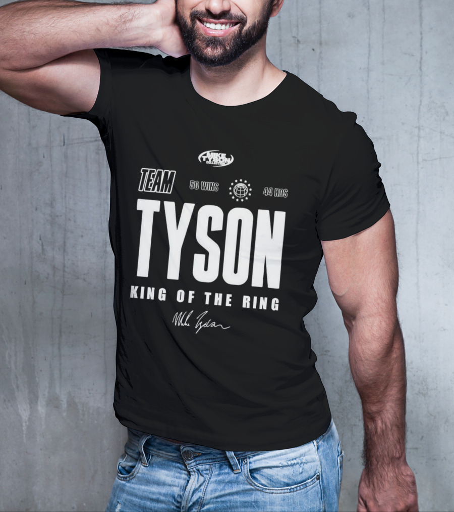 Mike Tyson Collection Team Tyson 50 Wins 44 KOs King Of The Ring T-Shirt