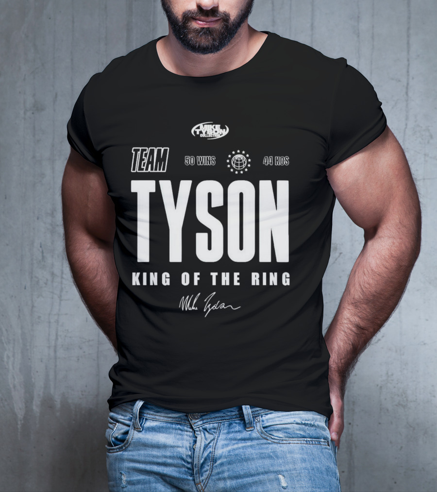 Mike Tyson Collection Team Tyson 50 Wins 44 KOs King Of The Ring T-Shirt