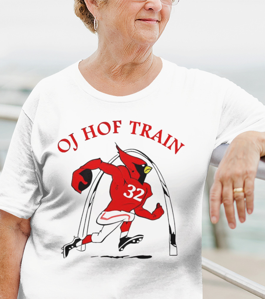 OJ HOF Train Arizona Cardinals 32 Football Rugged Bird T-Shirt