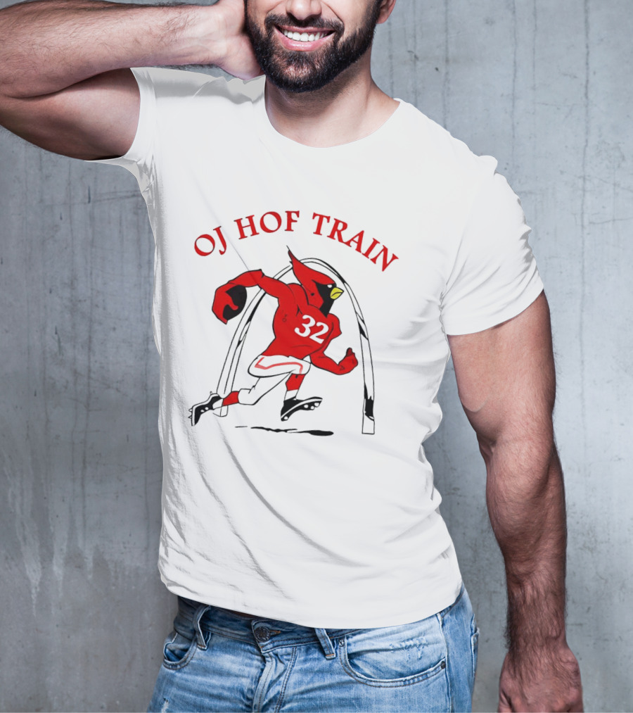 OJ HOF Train Arizona Cardinals 32 Football Rugged Bird T-Shirt