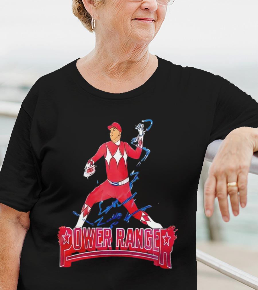 Ranger Suarez Phillies Baseball Power Ranger Red Action Uniform T-Shirt
