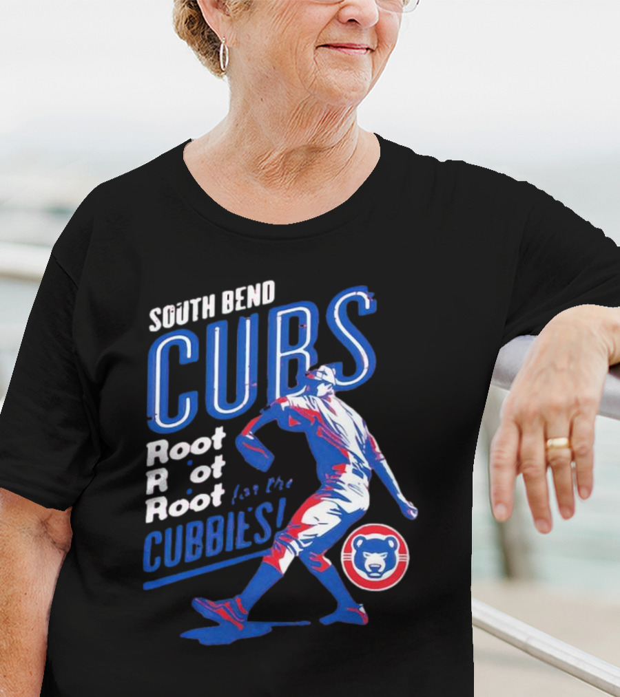 South Bend Cubs Root Root Root For The Cubbies Baseball Pitcher T-Shirt