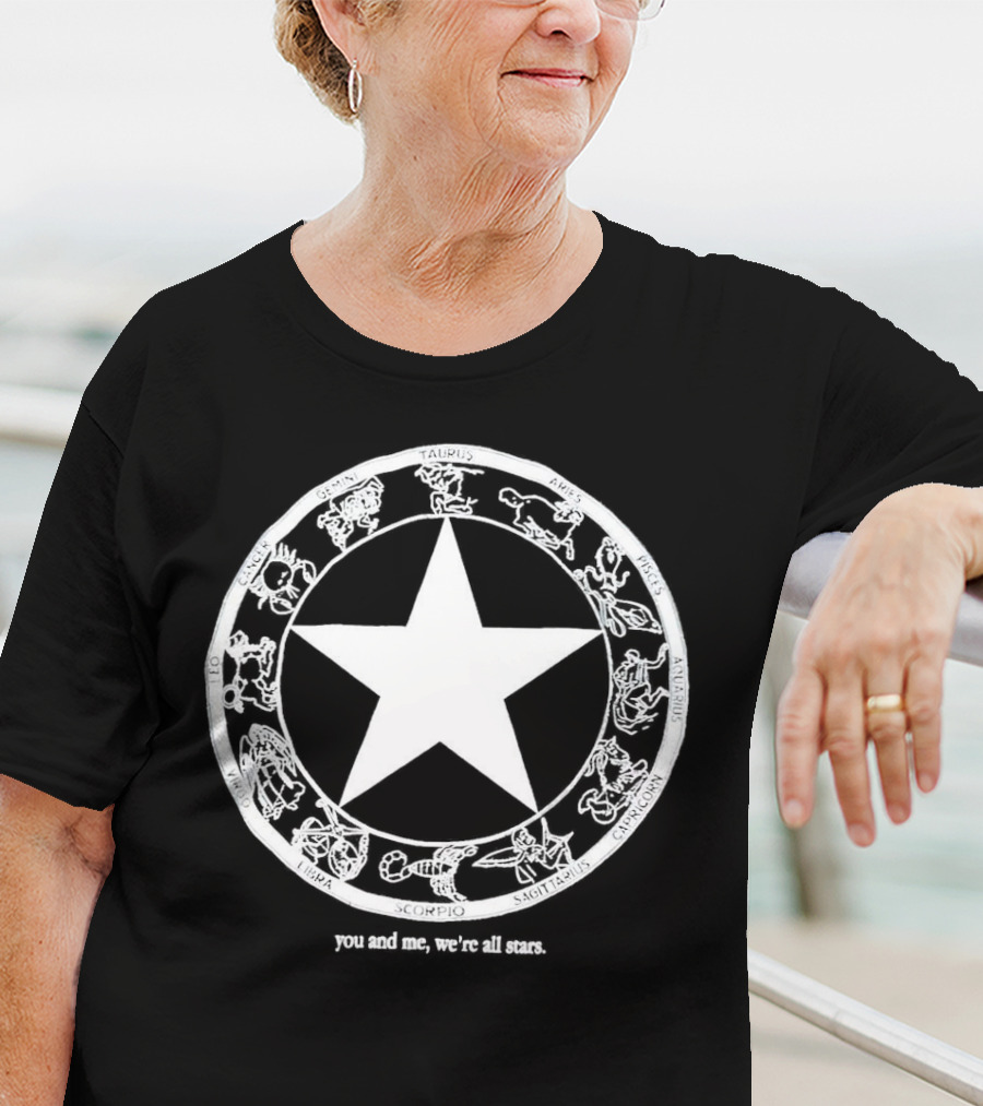 You And Me We're All Stars Zodiac Circle Iconic Star T-Shirt