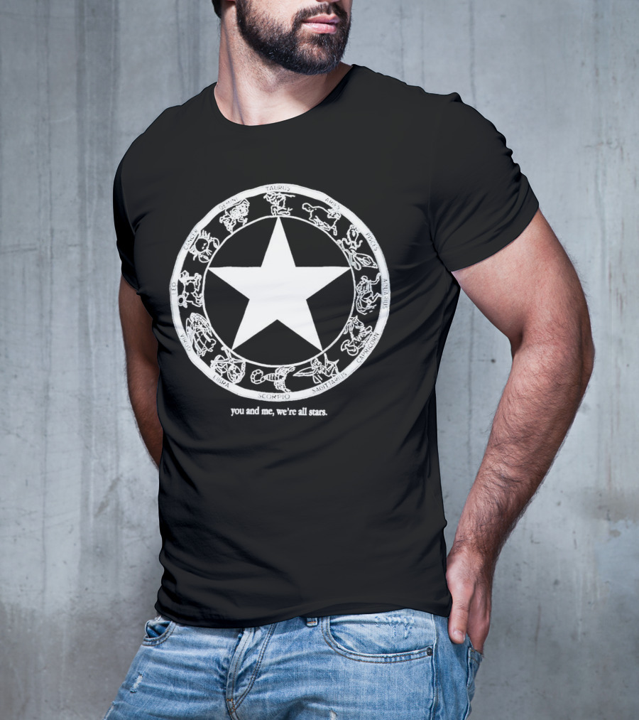 You And Me We're All Stars Zodiac Circle Iconic Star T-Shirt