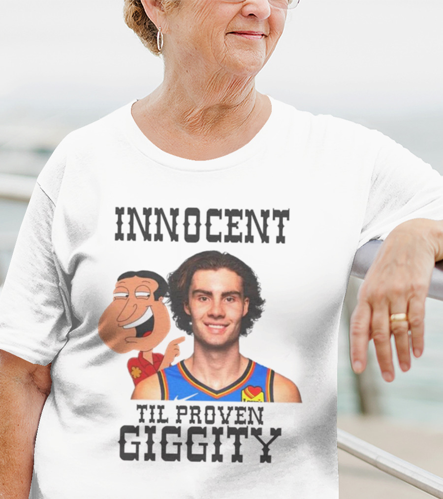 Innocent Til Proven Giggity Sports Jersey Family Guy Fusion T-Shirt
