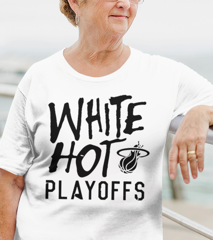 White Hot Playoffs Miami Heat Basketball T-Shirt