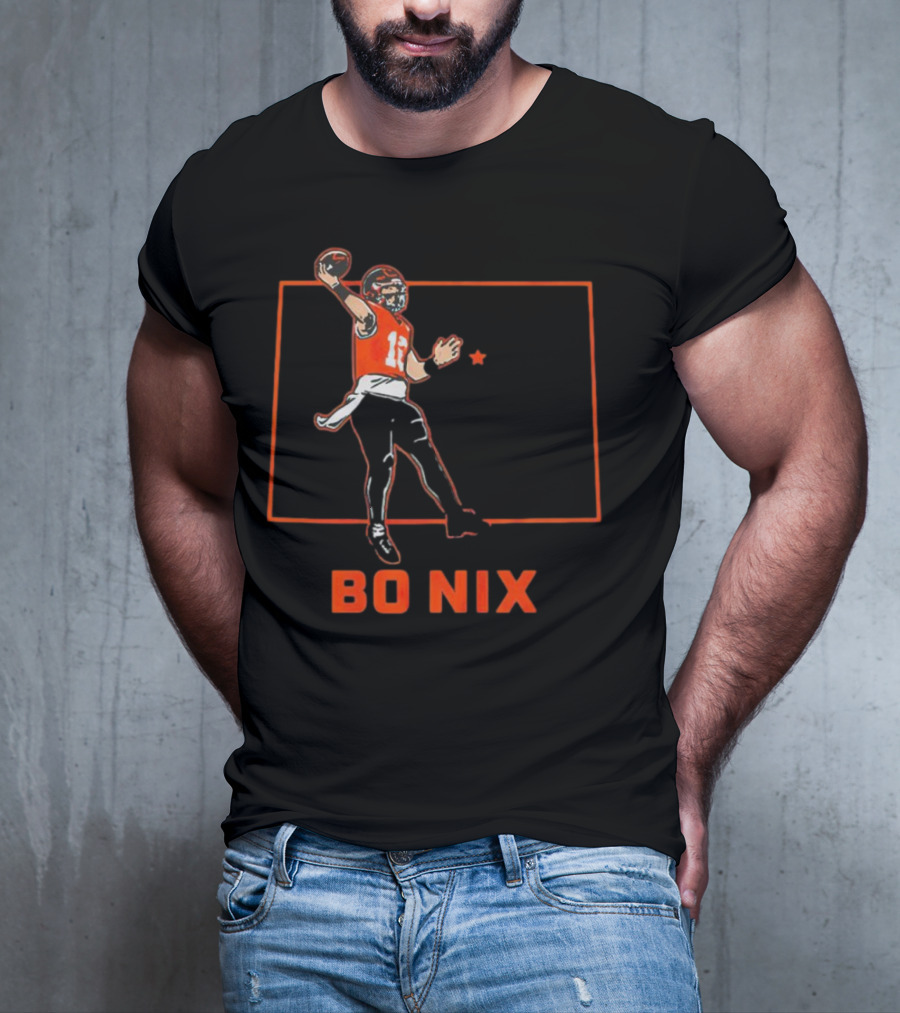 Bo Nix Football Star Player Denver Broncos T-Shirt