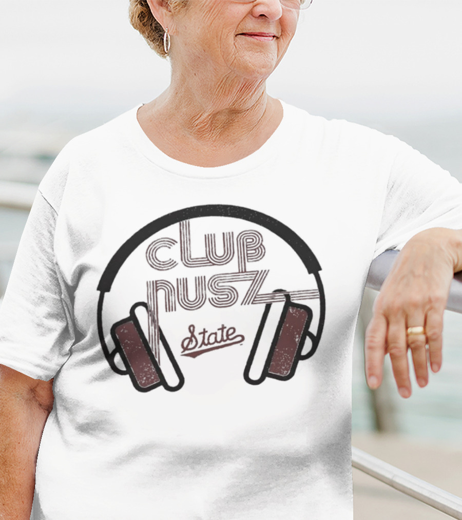 Mississippi State Club Nusz Headphones State T-Shirt