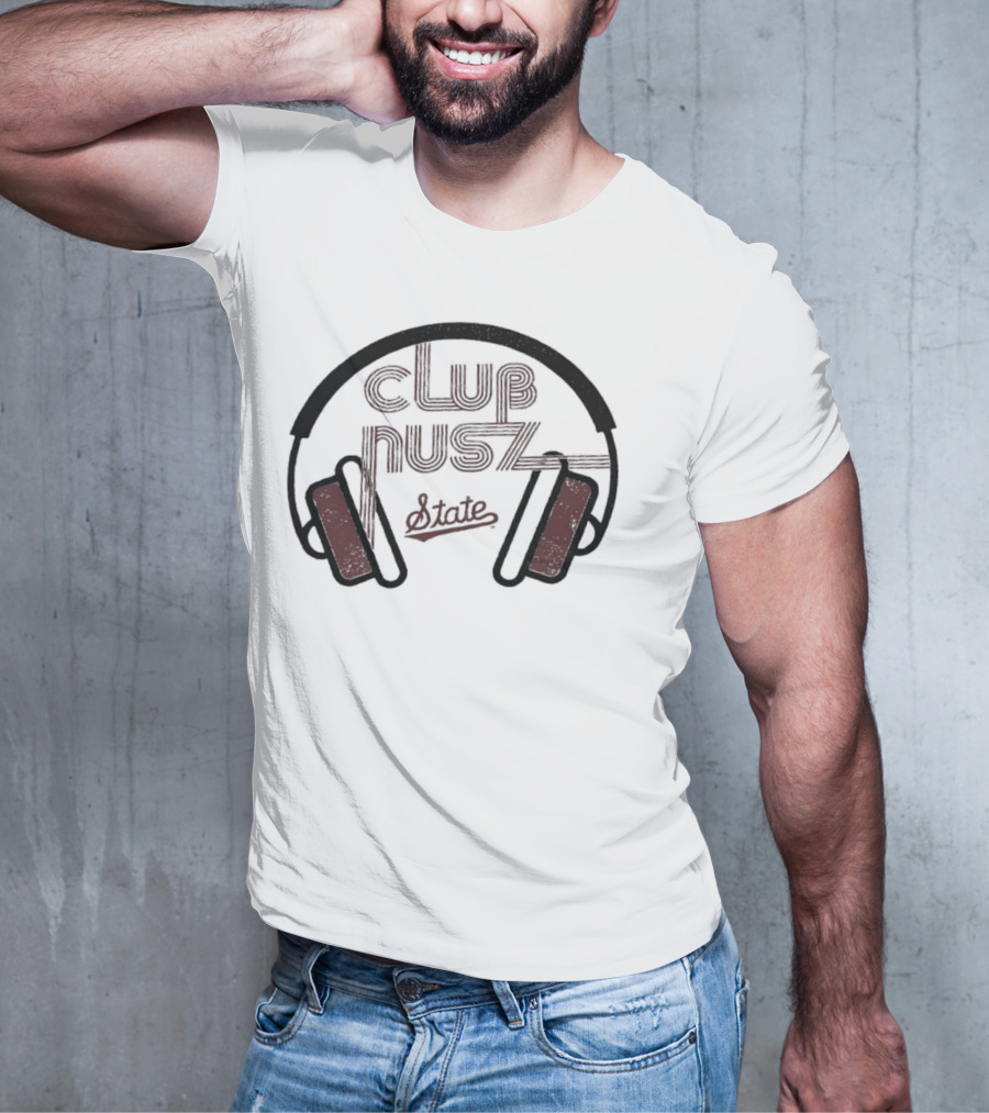 Mississippi State Club Nusz Headphones State T-Shirt