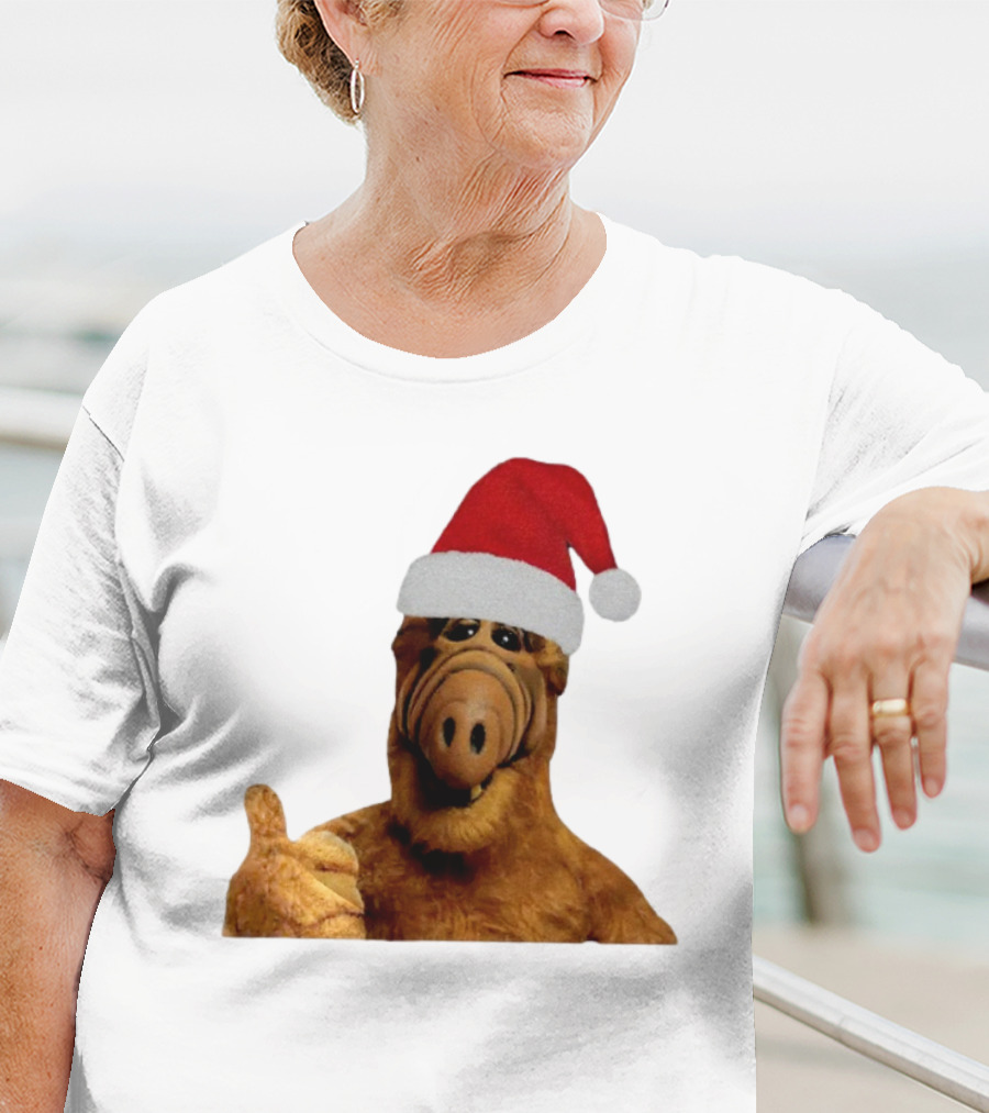 Alf Wearing Santa Hat Christmas Holiday T-Shirt