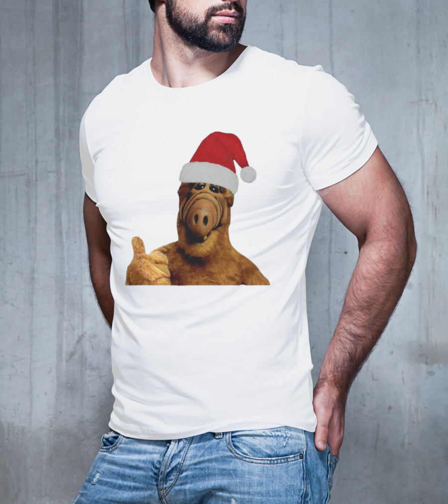Alf Wearing Santa Hat Christmas Holiday T-Shirt