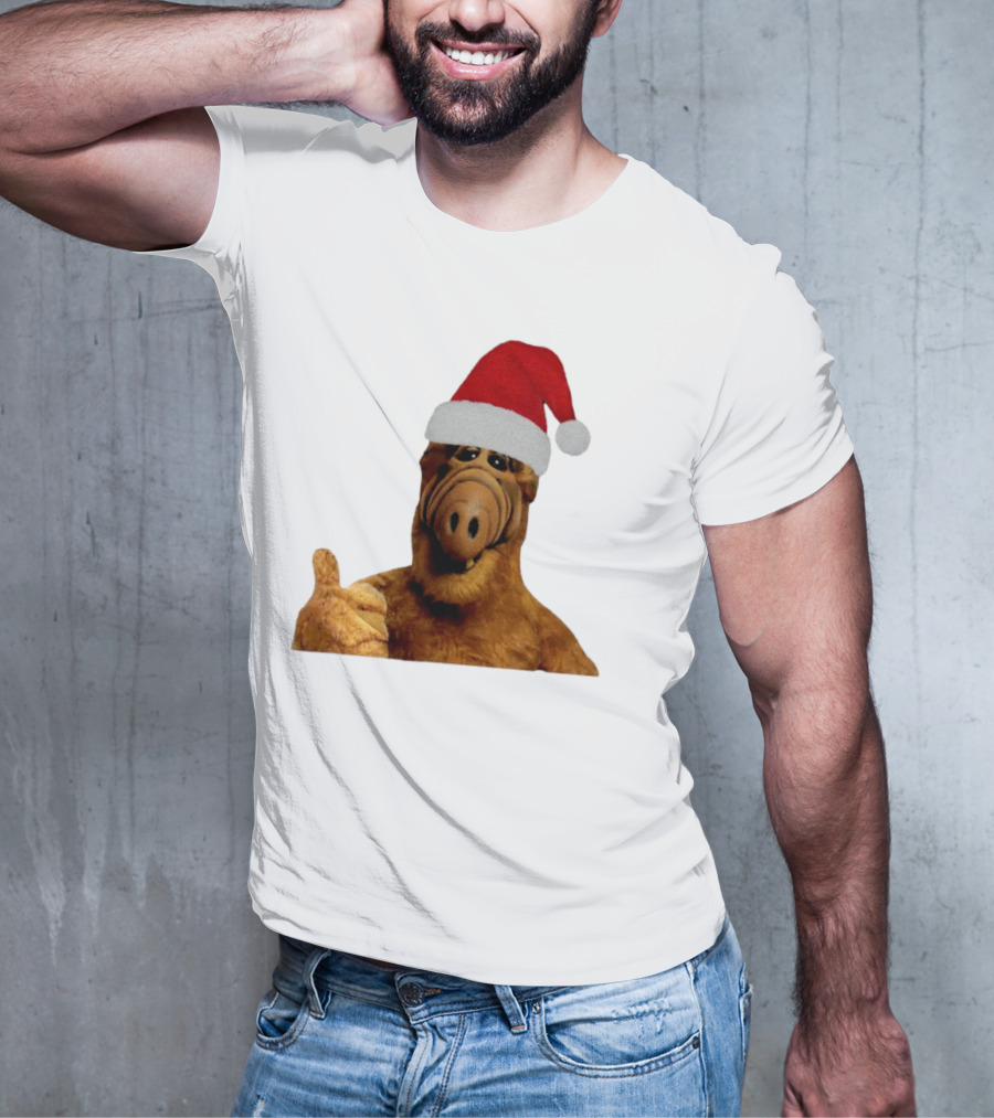 Alf Wearing Santa Hat Christmas Holiday T-Shirt