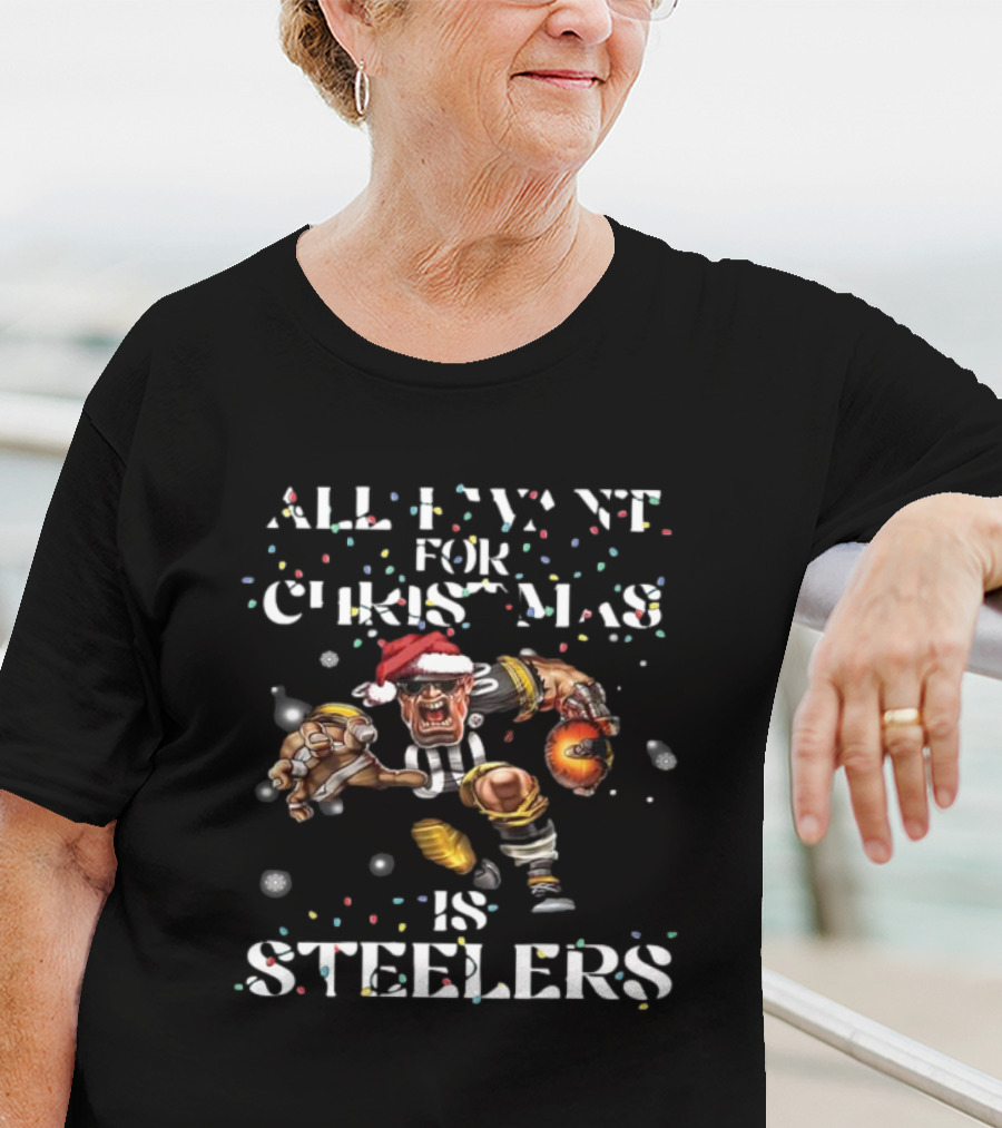 All I Want For Christmas Is Steelers Football Santa Player T-Shirt