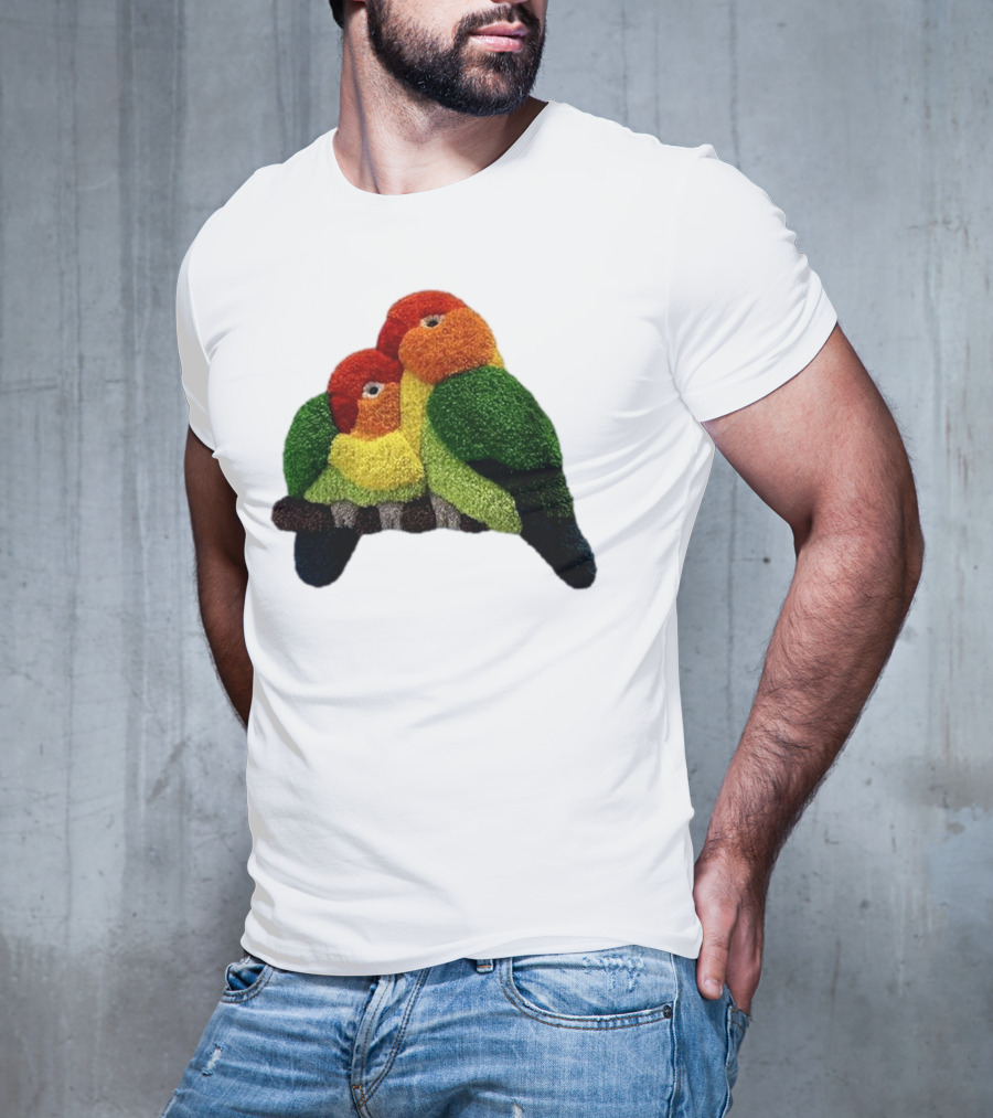 A Pair Of Lovely Parrots In Vibrant Cozy Colors T-Shirt