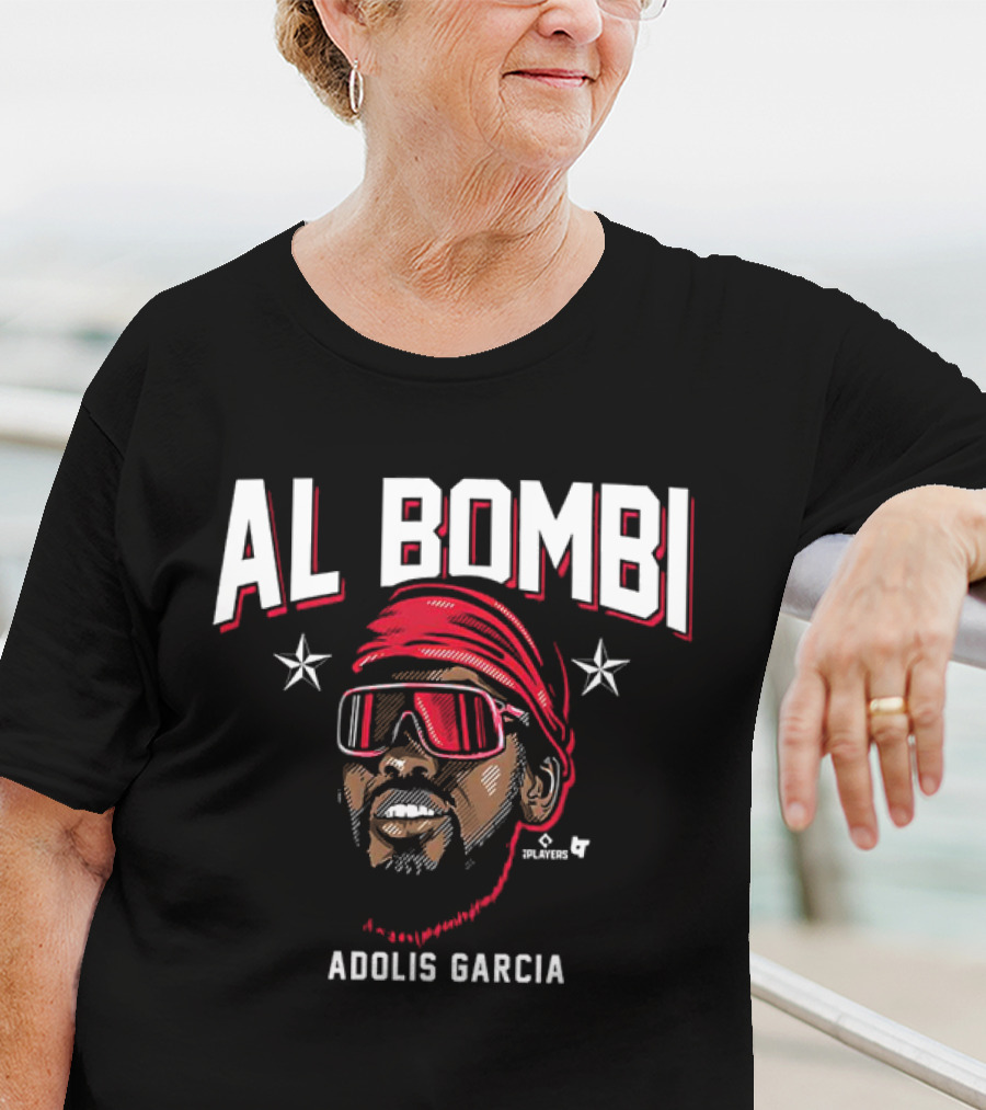 Adolis Garcia Al Bombi Players Shirt With Red Bandana And Sunglasses T-Shirt