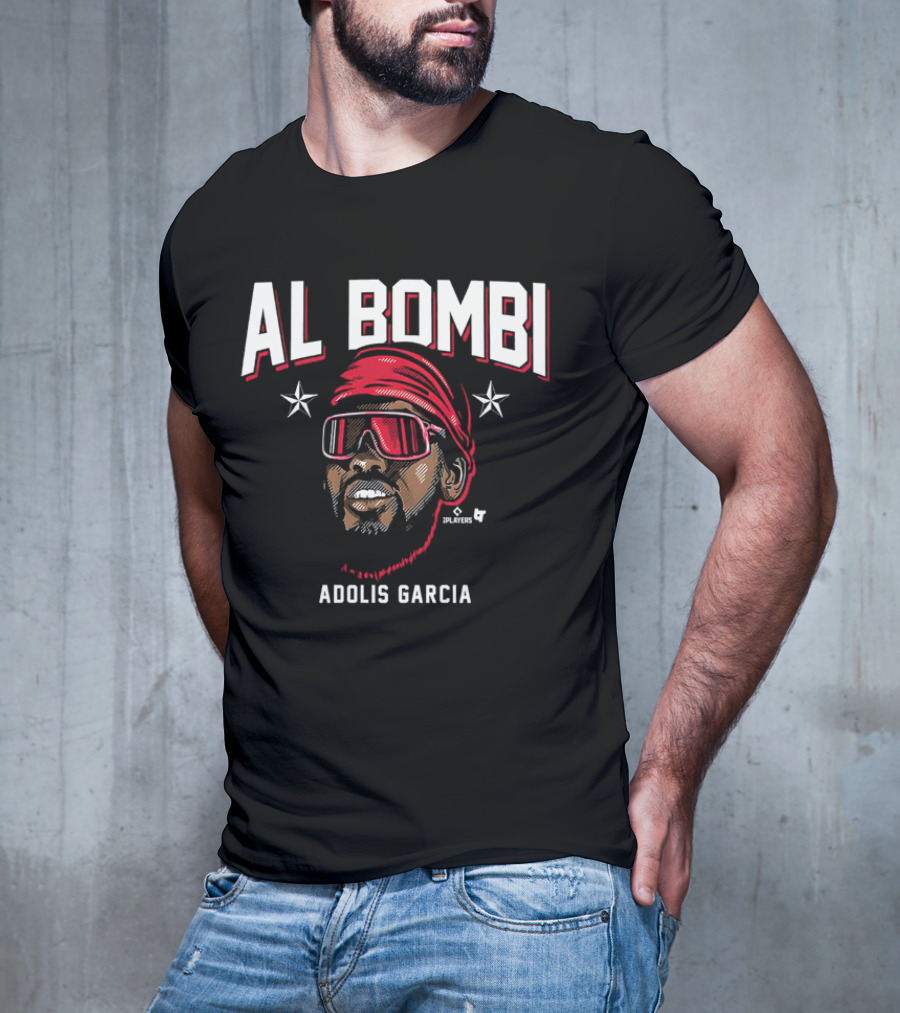 Adolis Garcia Al Bombi Players Shirt With Red Bandana And Sunglasses T-Shirt