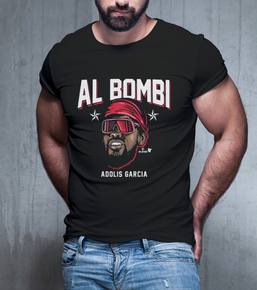 Adolis Garcia Al Bombi Players Shirt With Red Bandana And Sunglasses T-Shirt