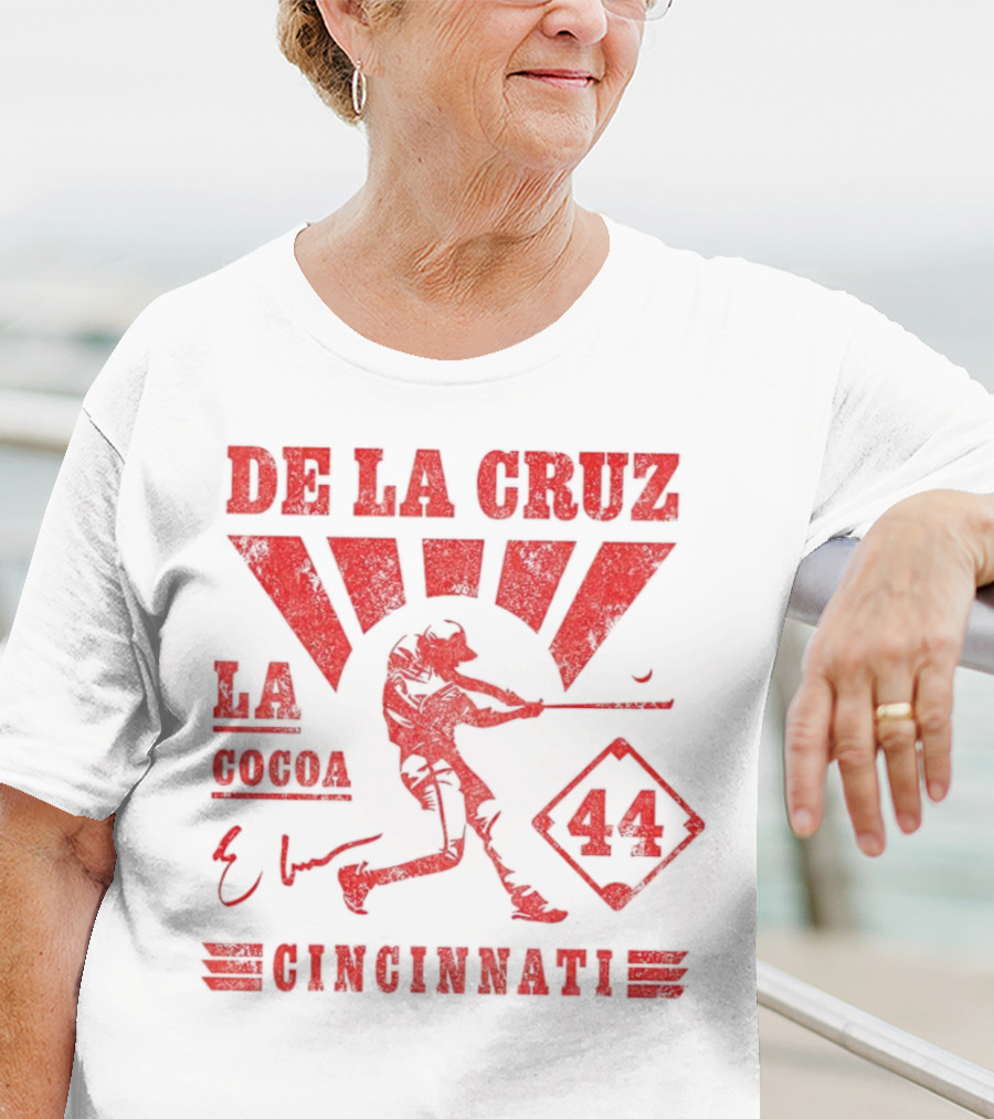 De La Cruz LA Cocoa Cincinnati Reds 44 Signature T-Shirt