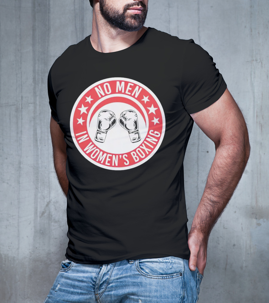 No Men In Women's Boxing Boxing Gloves Red Stars T-Shirt
