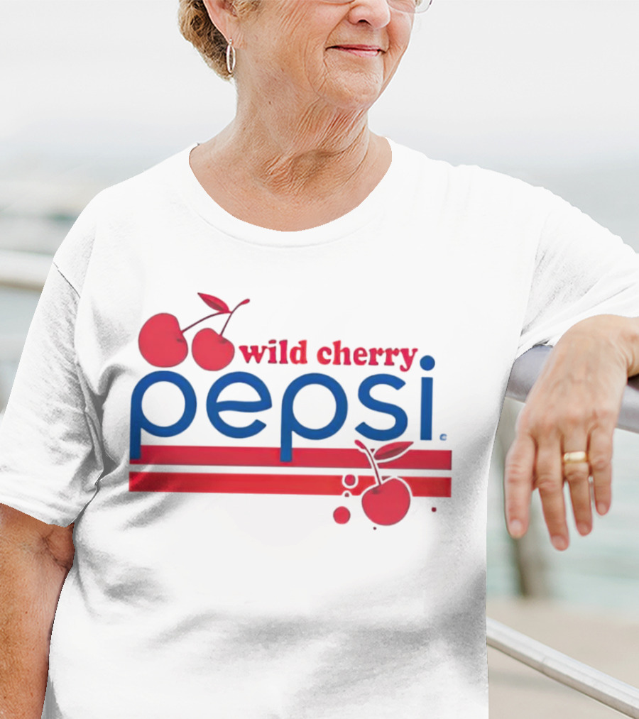 Pepsi Wild Cherry Retro Logo With Cherries T-Shirt