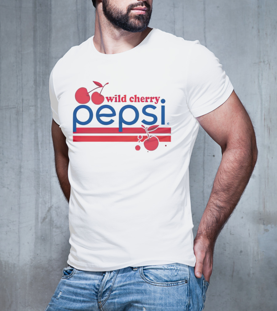 Pepsi Wild Cherry Retro Logo With Cherries T-Shirt