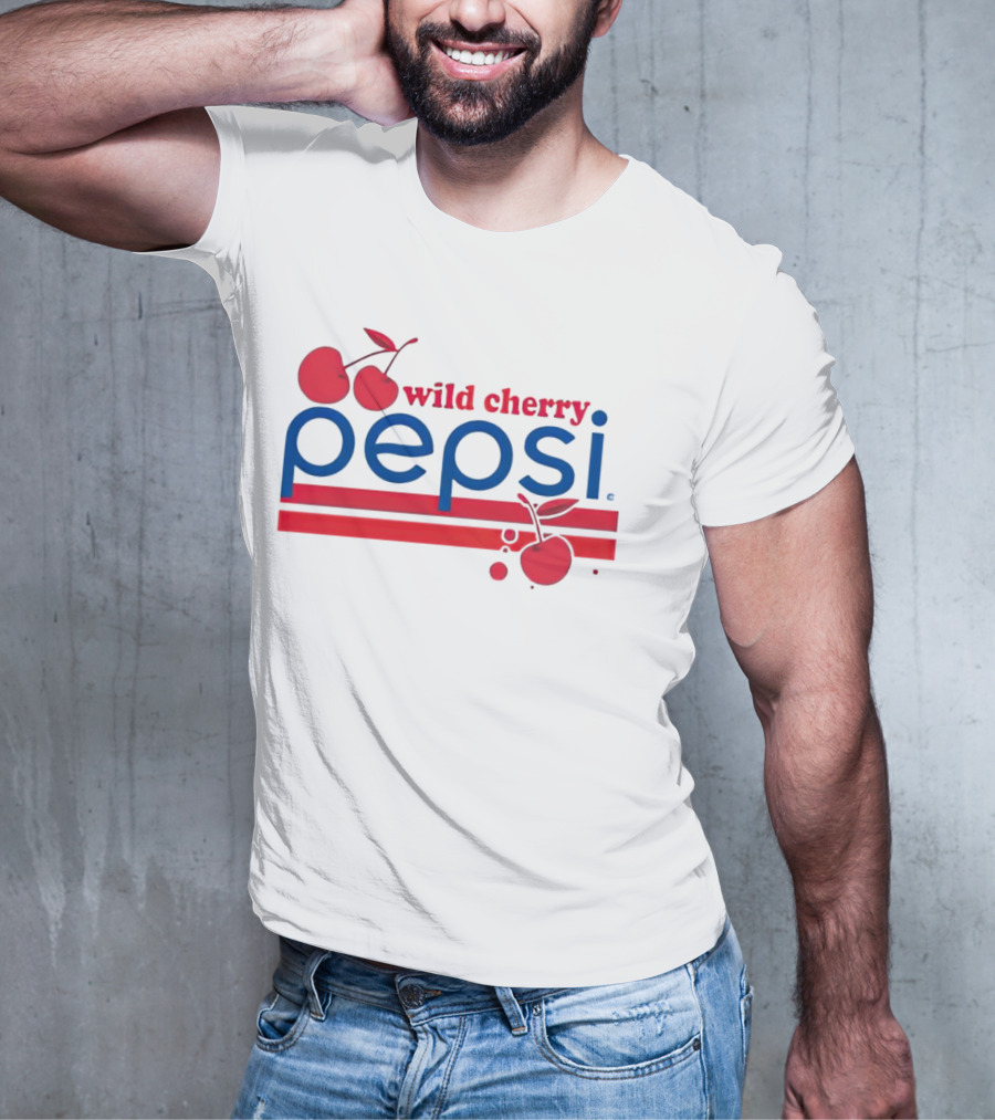 Pepsi Wild Cherry Retro Logo With Cherries T-Shirt